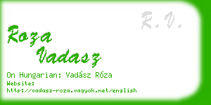 roza vadasz business card